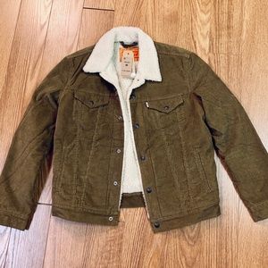 NEW Levi's Sherpa-Lined Corduroy Trucker Jacket
